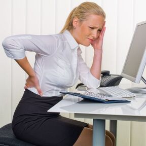 di dema xebata rûniştî de osteochondrosis lumbar